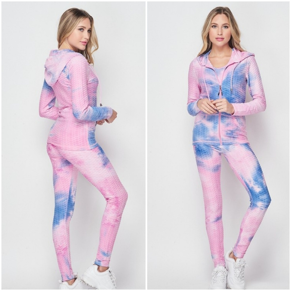 💥Tie Dye Brazilian 2 piece hoodie /legging set